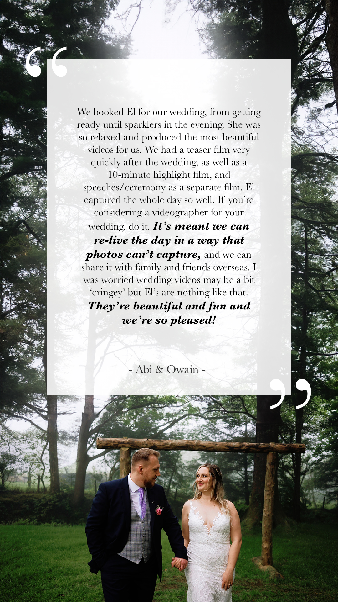 wedding videographer review