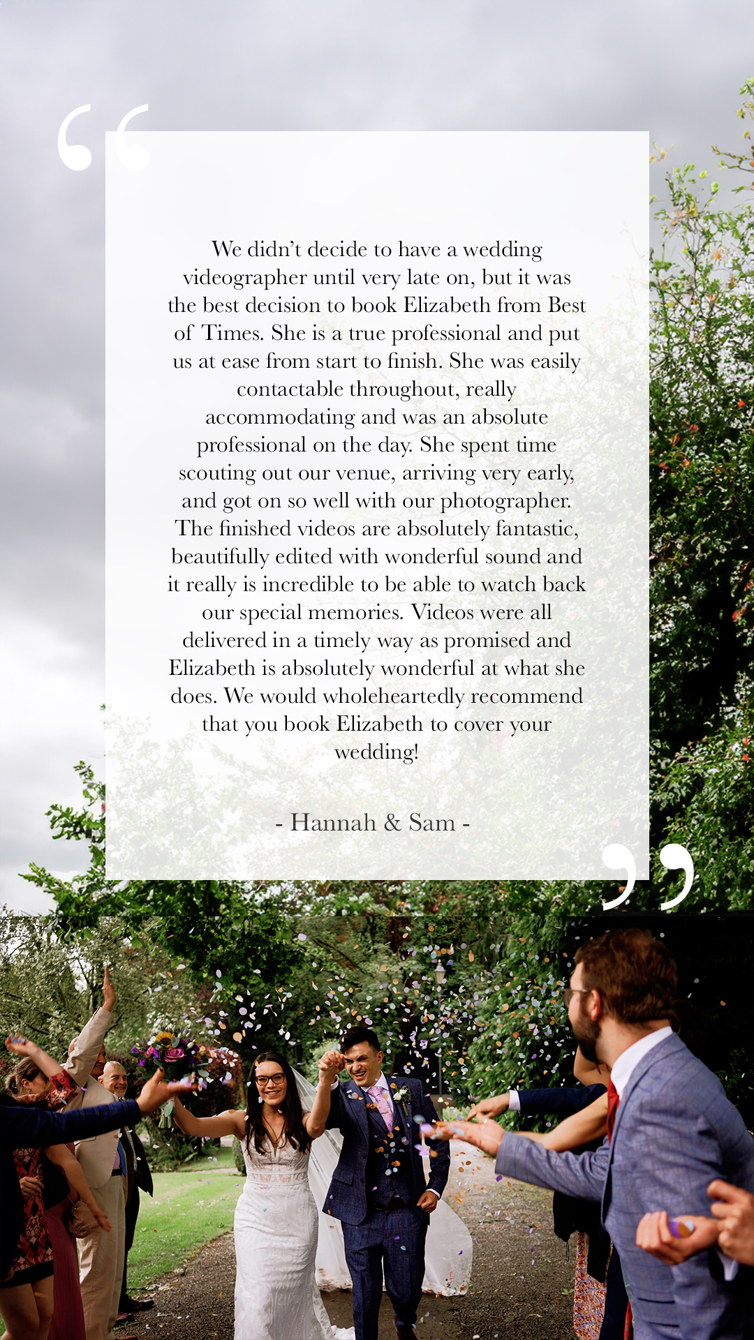 wedding videographer review